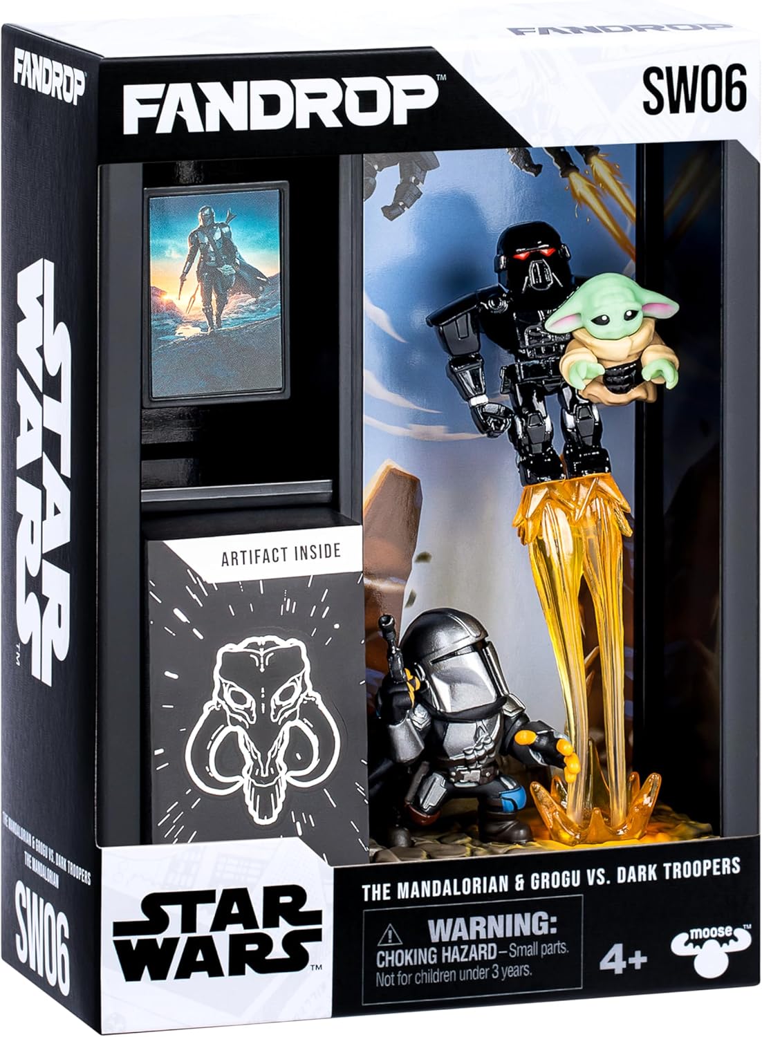 FANDROP SW02-Star Wars: The Clone Warsâ - Ahsoka Tano VS. Maul. FANDROP combina un diorama épico, artefactos y marcador de escena creando una exhibición para mejorar la colección, 4 para coleccionar