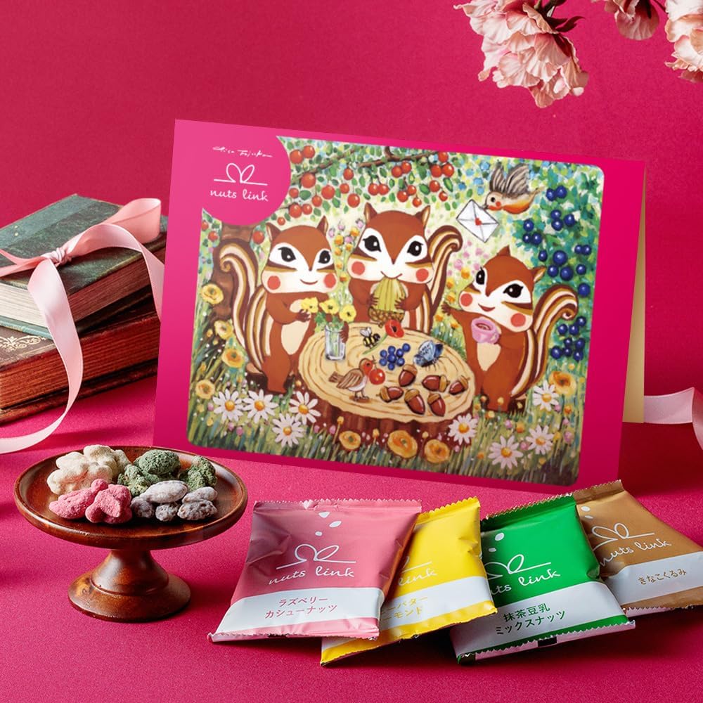【Featured on Ninosan】 Nutslink Nut Gifts Snack 4 Packs Trial Distribution Present Bean Snacks Set Not Sweet Stylish Takeout Individually Wrapped Confectionery Handicraft Small Pack Assortment