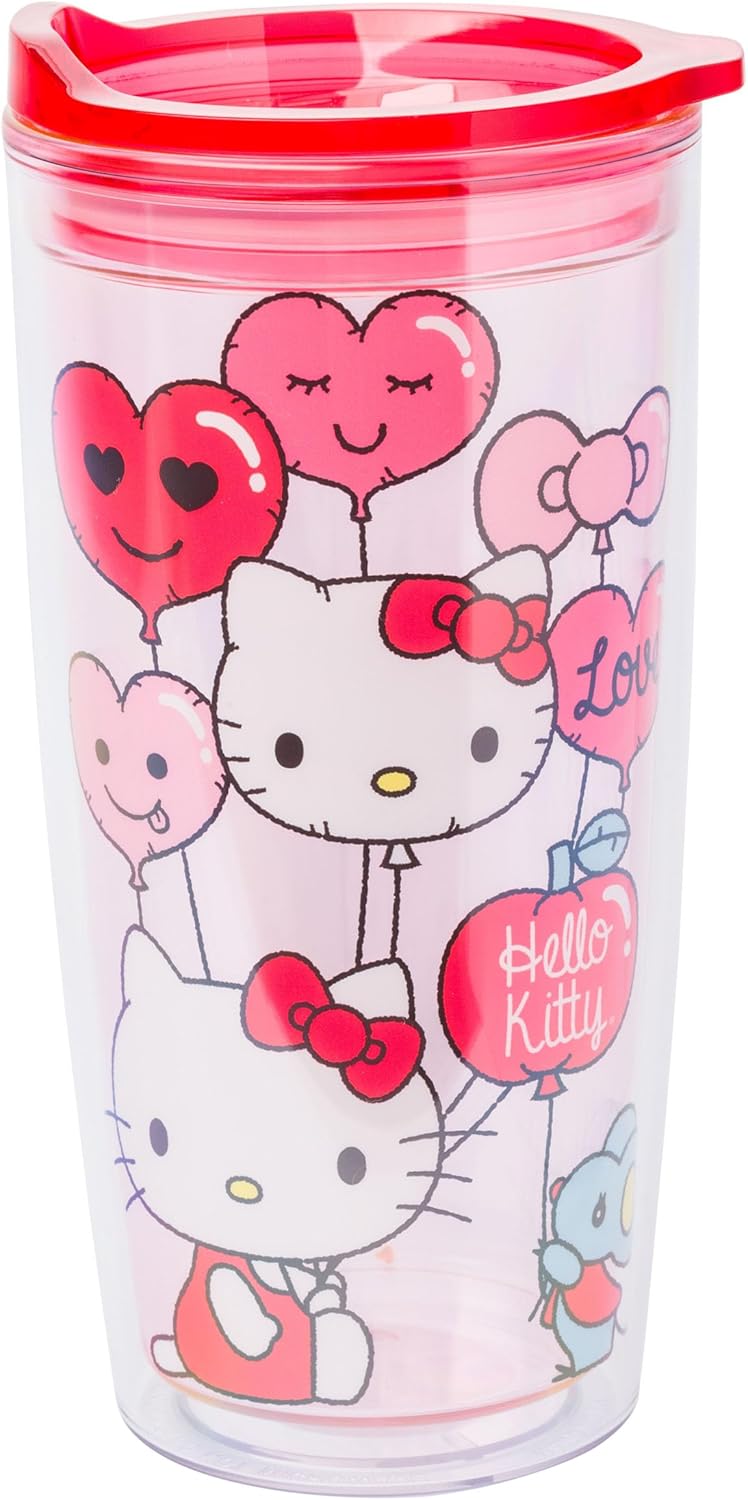 Silver Buffalo Disney Lilo and Stitch Ohana - Vaso de plástico con tapa y pajilla, 32 onzas