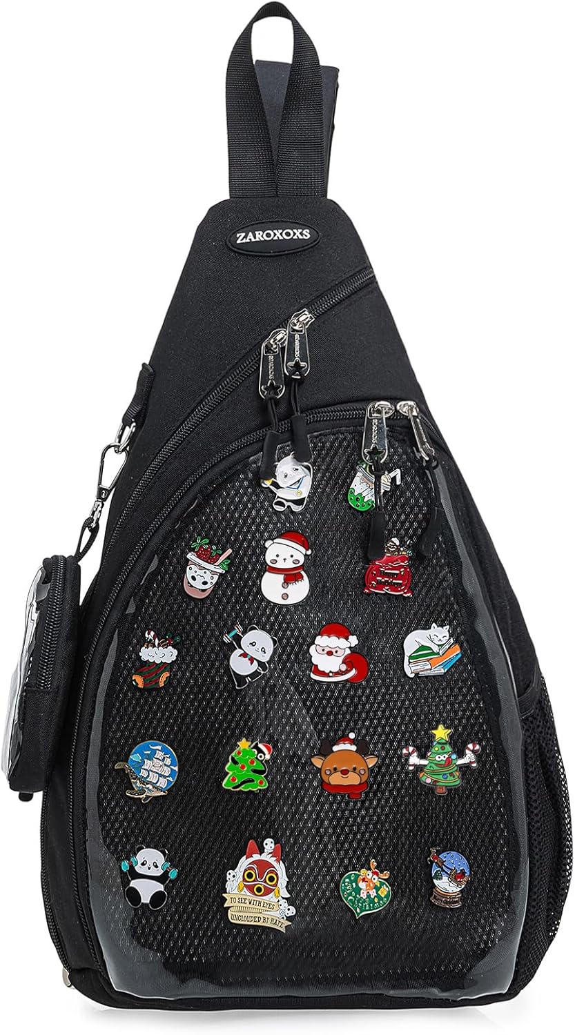 Oxford Ita Bag - Bolsa de hombro individual Mochila para senderismo | Pin Display Esmalte Pines