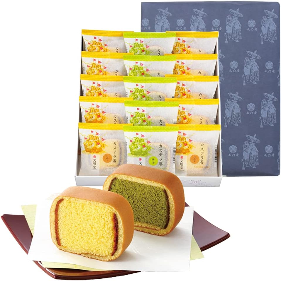 Bunmeido Castella Rolls, Pack of 10, Individually Wrapped, Japanese Sweets, Assorted, Gift, Candy, Popular, Souvenir, Iron, Carrying Bag Included, Sweets, Bakery, Retirement, Return, Thank You, Mother's Day