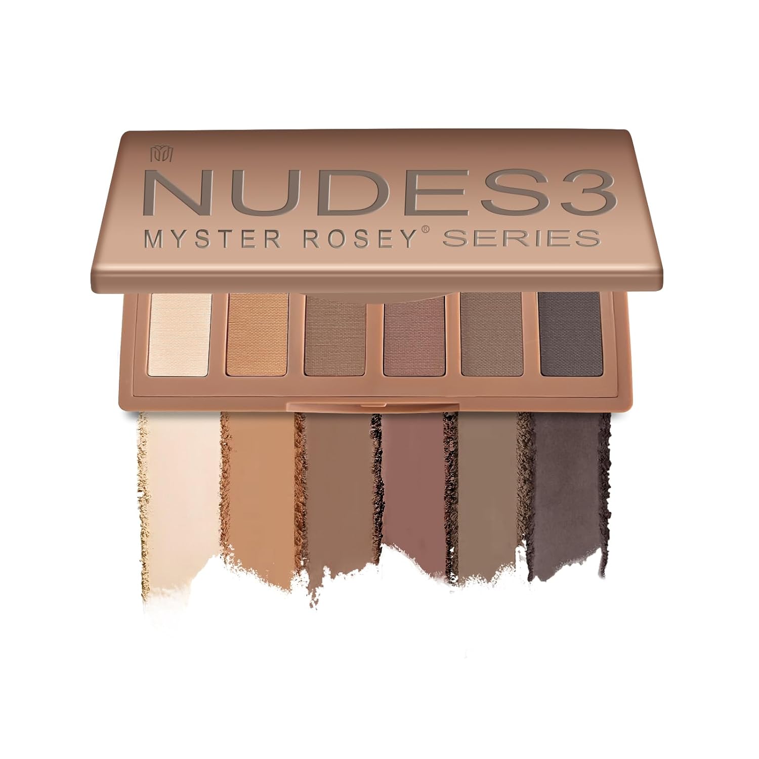 MYSTER ROSEY Nudes 2 Series Mini Eyeshadow Palette, Velvety Matte&Satin Finish, 6 Nude Taupe & Brown Neutral Eye Shadows, Travel Friendly Size, Vegan, Cruelty -free