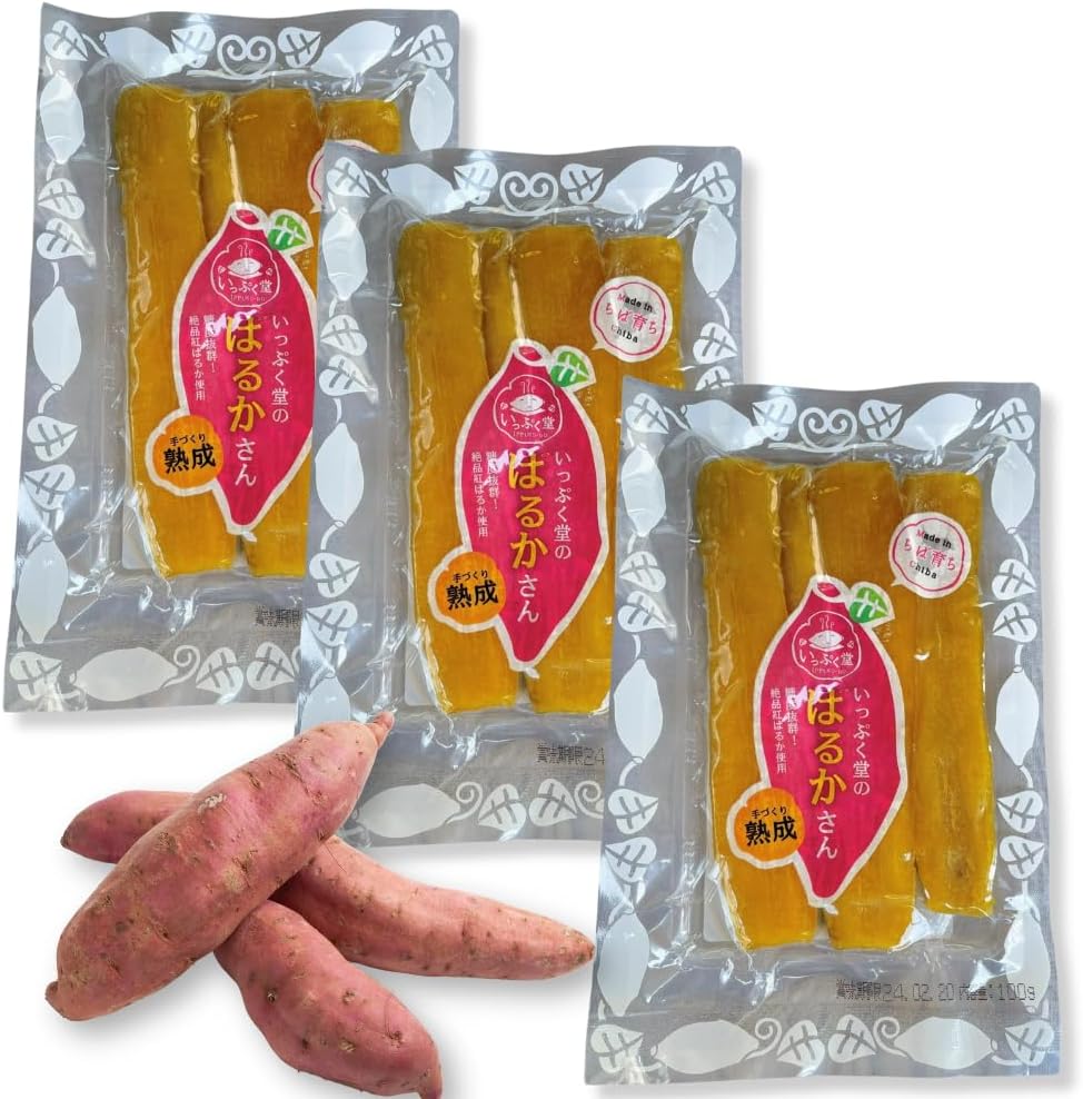 Chiba Prefecture Red Haruka Dried Potato, 3.5 oz (100 g), 3 Bags