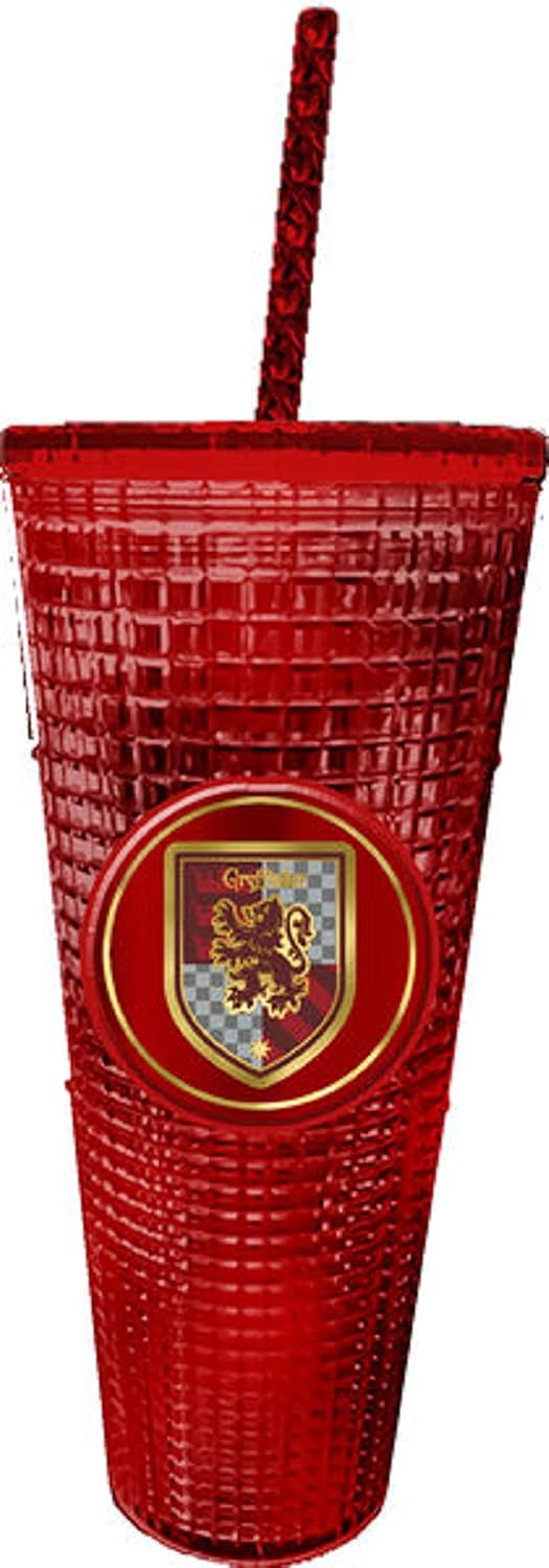 Spoontiques Peanuts Vaso de diamantes, 20 oz - Vaso texturizado con pajita, aislamiento de doble pared, sin BPA - Snoopy