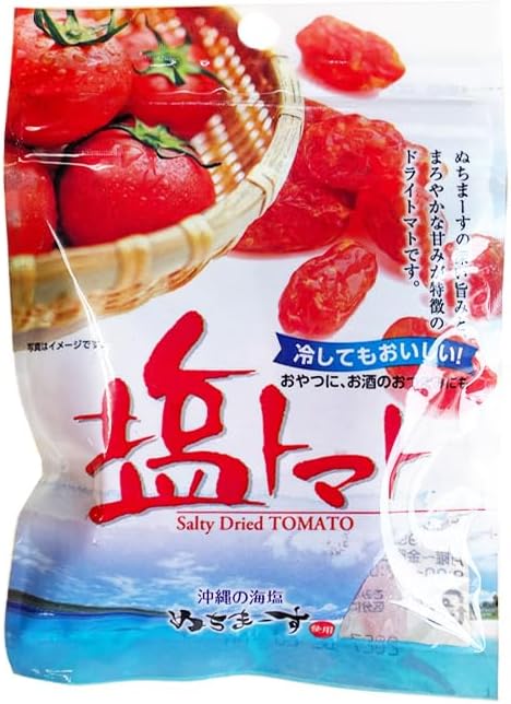 Okinawa Dry Tomatoes, Souvenirs, Treats, Snacks, Okinawa Sea Salt, Nuchi Mouse, Made in Japan, Kishu Plum, Dried Tomatoes, Plum Salt, 1.1 oz (30 g)
