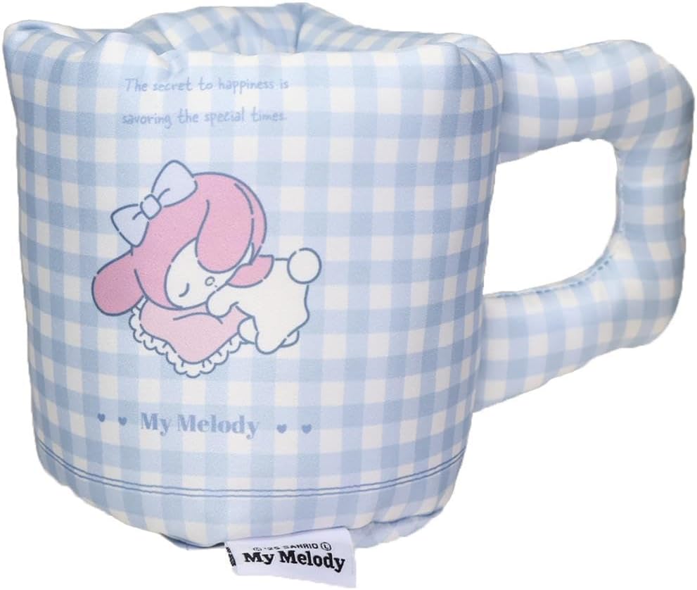Moripilo 427411 Chrome Mug Style Trinket Case, Tabletop, Approx. 4.3 x 4.3 x 5.1 inches (11 x 11 x 13 cm), Blue, Gingham Plaid, Pen Holder, Cute, Goods, Present, Sanrio 427411