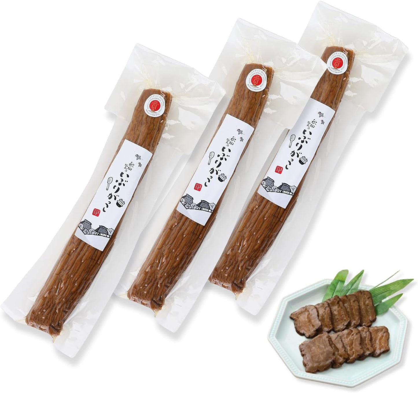 Chef-Supervised Iburi-Gakko Single Pickle L 280g～310g Akita Kyowa Appetizer Gift Pickled Food Smoked Daikon Radish Takuan Additive-Free Food (1 piece)