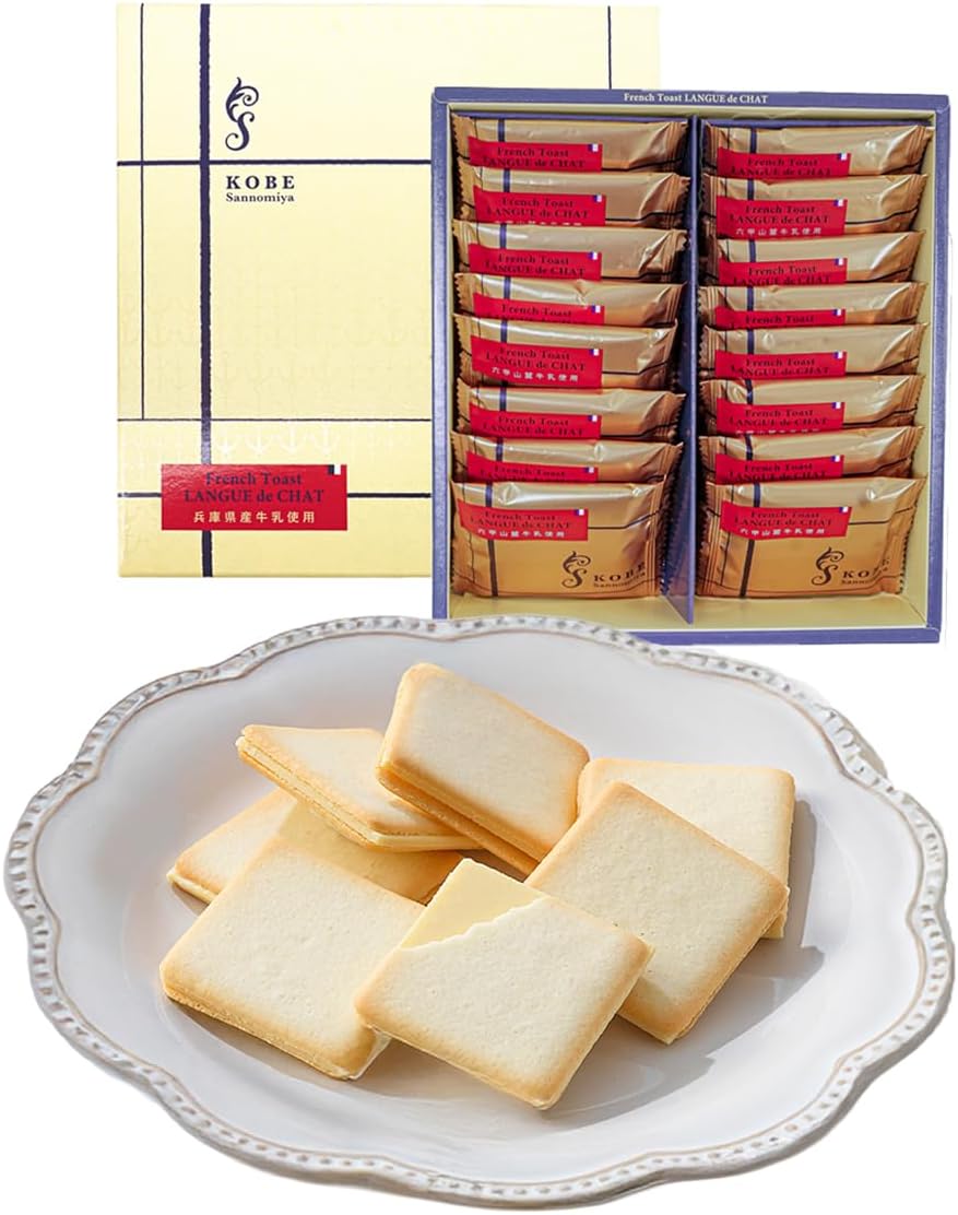 Kondi Tri Kobe Langdosha French Toast, Pack of 10, Father's Day, Summer Gift, Kobe Souvenir, Popular, Cookies, Individually Wrapped, Kobe Souvenir, Gift, Present, Candy [Light Crispy Maple Scented]