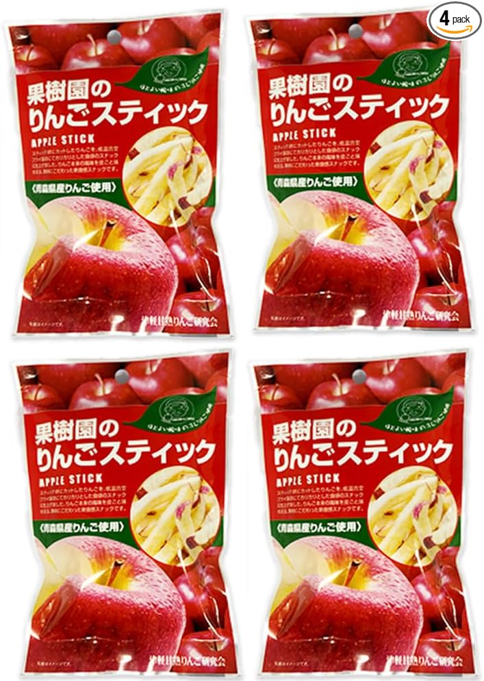 Orchardine (8 Bags) BY3 Apple Stick Fuji 8 Bags, 0.7 oz (20 g) x 8, Aomori Fuji Sweets, Snacks, Low Calories, Low Temperature Vacuum Fry Method, Mail Bin YP