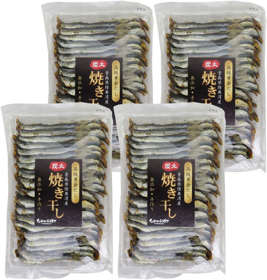 Handmade Charcoal Fire, Roasted & Dried Iwashi (Produced in Wakinozawa, Outigahama), Rakuawan, Aomori Prefecture, 3.2 oz (90 g)