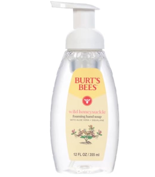 Burt's Bees Bomba de jabón líquido hidratante para manos, lavado de manos natural para baño y cocina, suave para las manos, fragancia de lujo, aroma dulce de clementina, botella de 16 onzas líquidas