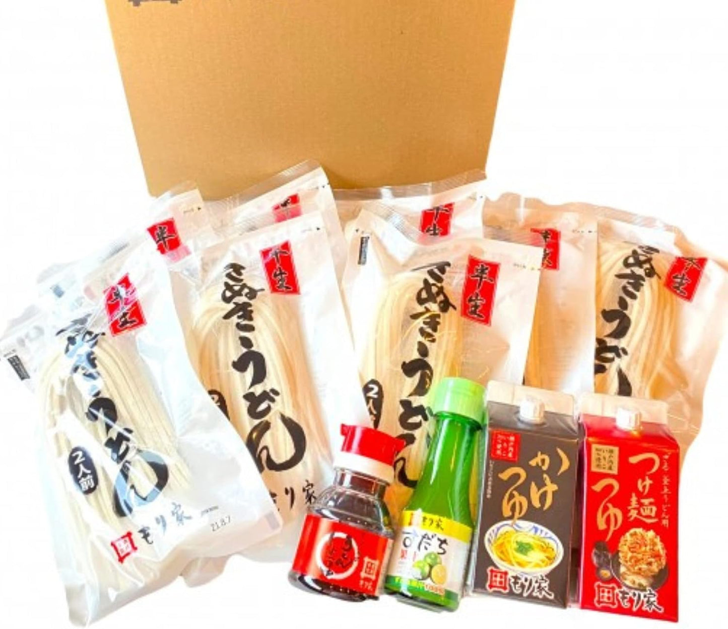Kagawa Honkaku Teduchi Moriya Semi-Fresh Udon Gift Set (Includes 2 Types of Tsuyu) [Annually Visited by 150,000 People, Top Popular Store in Kagawa] Sanuki Udon, Sanuki Udon 10 Servings Gift, Year-End