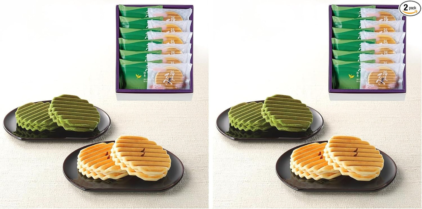 Sonke Gen Yoshinoya Fukuwata Senbei Matcha Assortment, 10 Pieces (Gift, Sweets, Hand Souvenir)