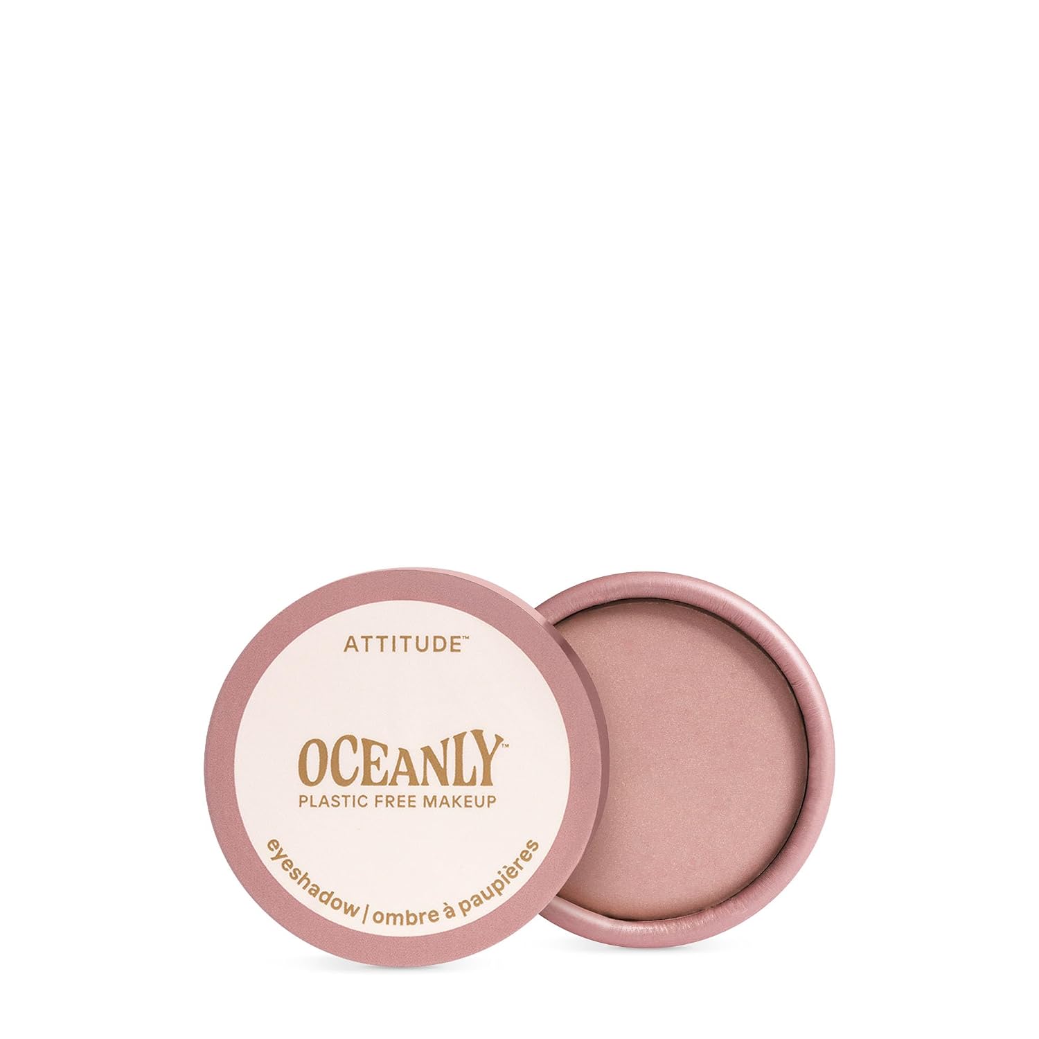 ATTITUDE Oceanly Sombra de ojos, Verificado por EWG, Sombra de Ojos Individual Brillante en Crema, Sin Plástico, Belleza y Maquillaje Veganos, Happy Hour, 0.16 Fl Oz