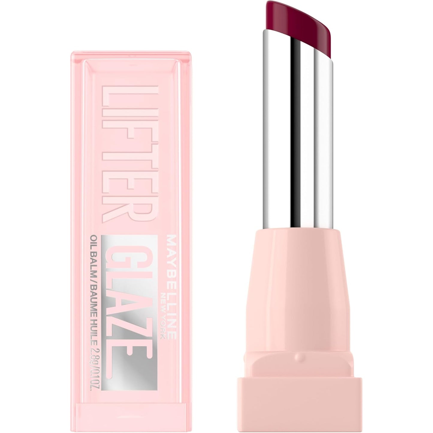 MAYBELLINE Lifter Glaze Oil Balm with Hyaluronic Acid and Hydrating Oil Blend, Lip Balm with 24HRs of Smooth, Moisturizing Shine, Pink Drip (Sheer Baby Pink)