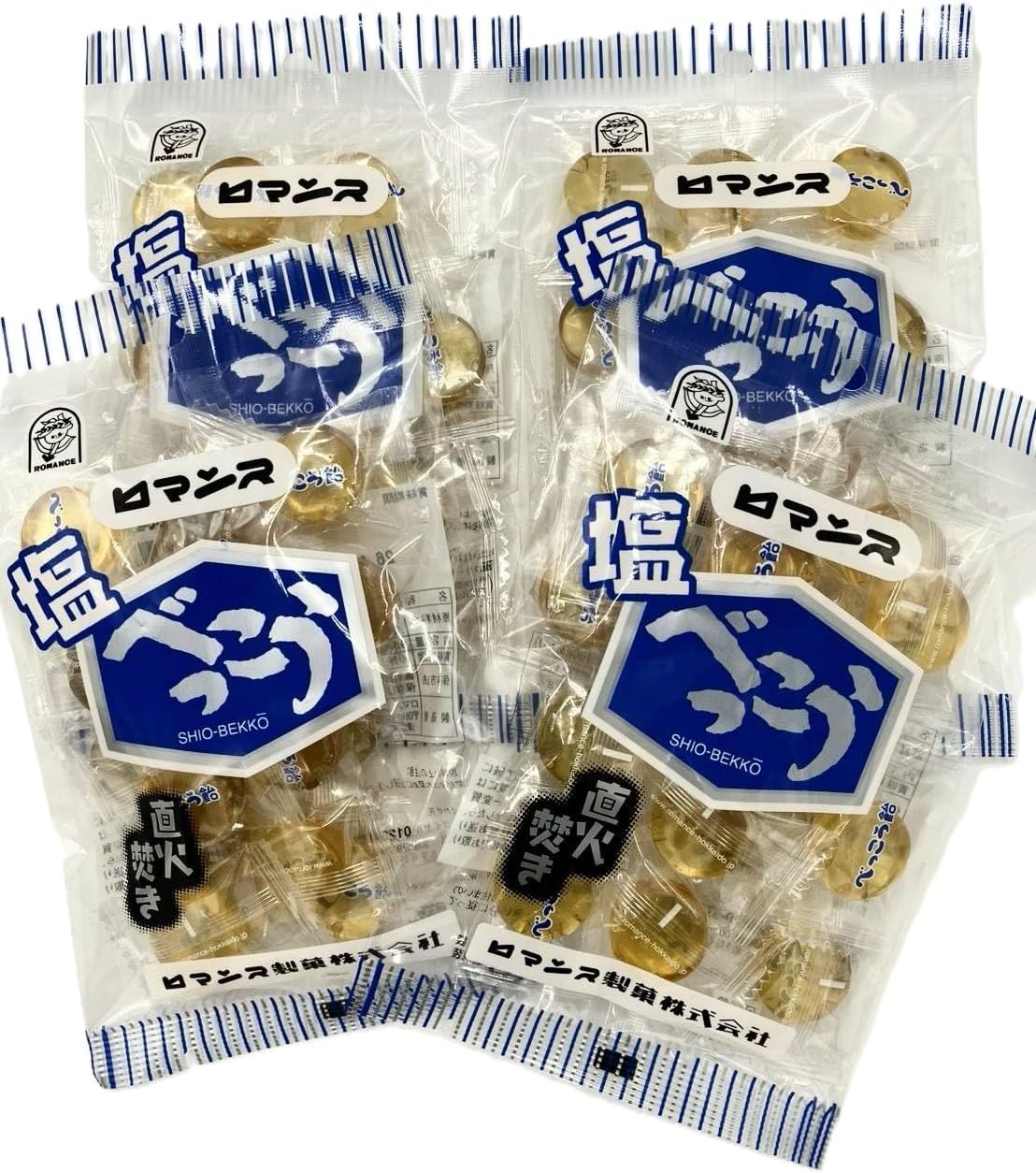 Romance Seikatsu Hokkaido Melon Candy, Set of 4 Bags, Individually Wrapped, Candy, Candy, Sweets, Sunsubata Melon Flavor, Souvenir, Home Use