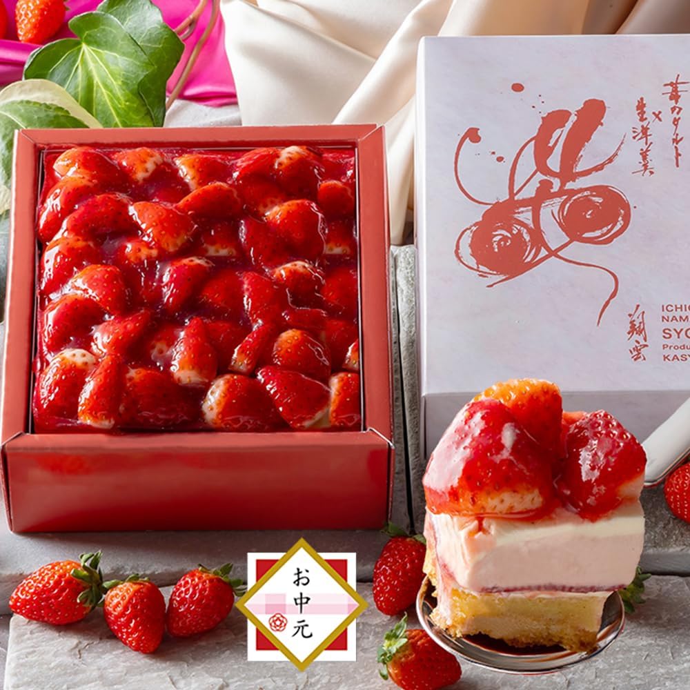 Kasho Morin Strawberry Mont Blanc, Luxury Strawberry Trio (Strawberry Tart, Tiramisu, and Icing Combination) Pre-order, Sweets, Gift, Strawberry Tart (Regular Gift)