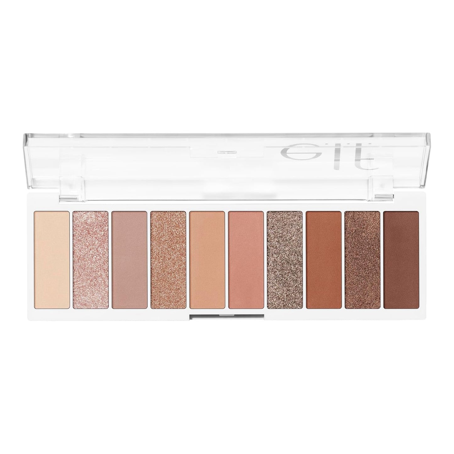 e.l.f. Perfect 10 Eyeshadow Palette, Ten Ultra-pigmented Shimmer & Matte Shades, Vegan & Cruelty-free, Nude Rose Gold (Packaging May Vary)
