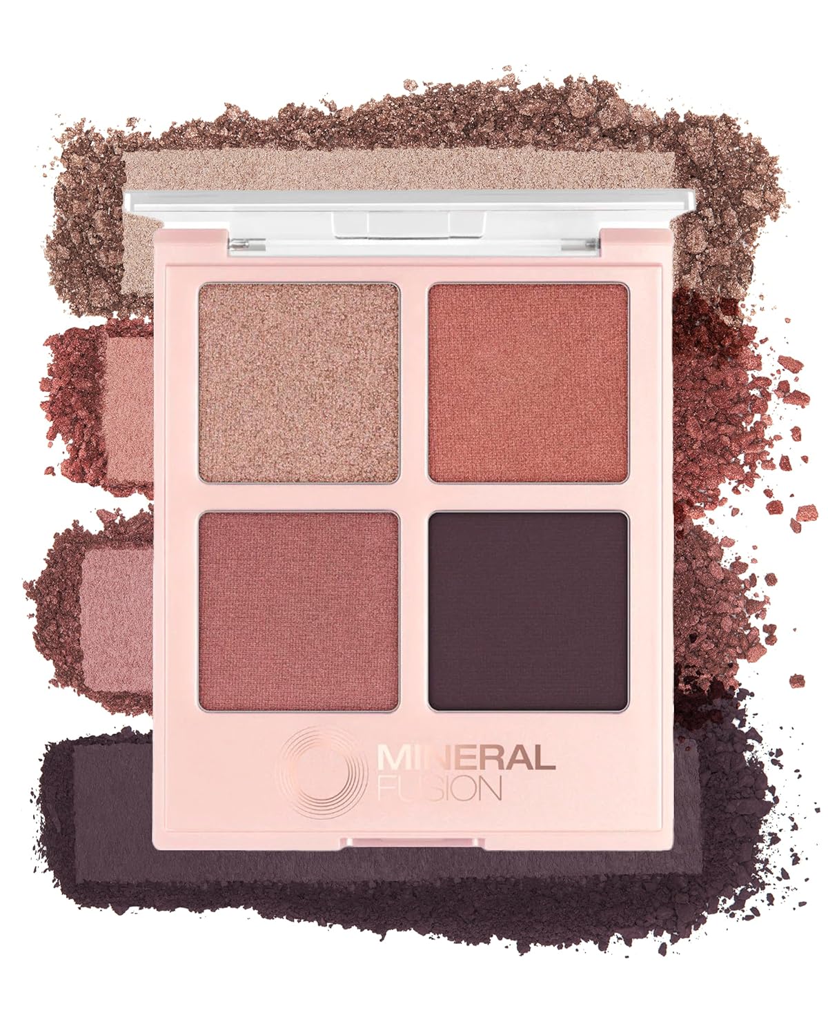Mineral Fusion Eyeshadow Palette | Vegan Eye Makeup with Matte, Satin, and Shimmer Finishes | Natural, Lightweight Formula (Coffee Break)