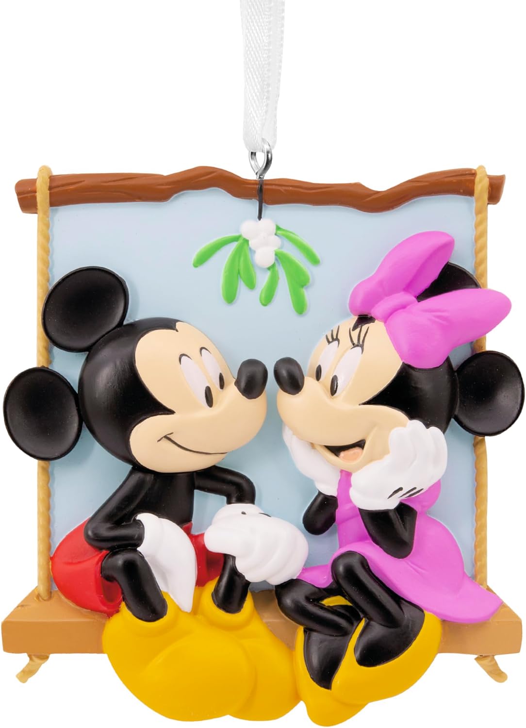Hallmark Disney Mickey Mouse Icono con Sombrero de Santa Adorno Navideño Colgante con Luz