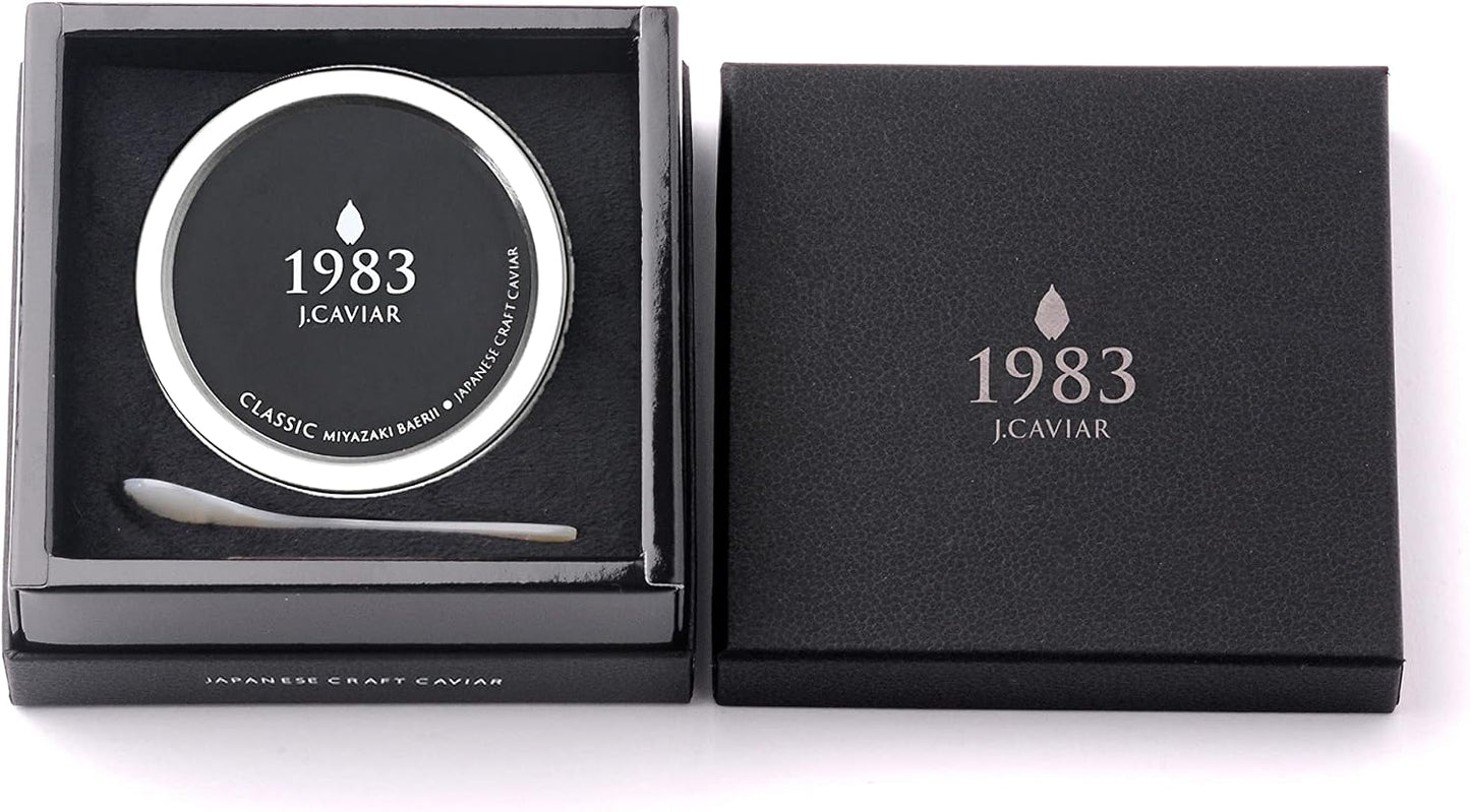 Japan Caviar Miyazaki Caviar 1983 Baeri Classic (20g / Gift Box with Shell Spoon) Gourmet Delicacy