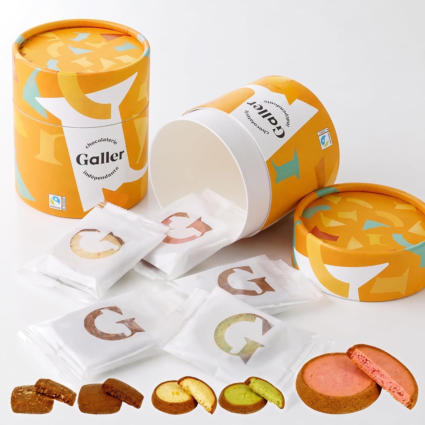 Galler Chocolate Cookies, 5 Varieties, Assorted, 15 Pieces, 2024, Popular, Sweets, Gift, Belgian Royal Family Purveyor, Father’s Day Gift, Includes Gifting Bag