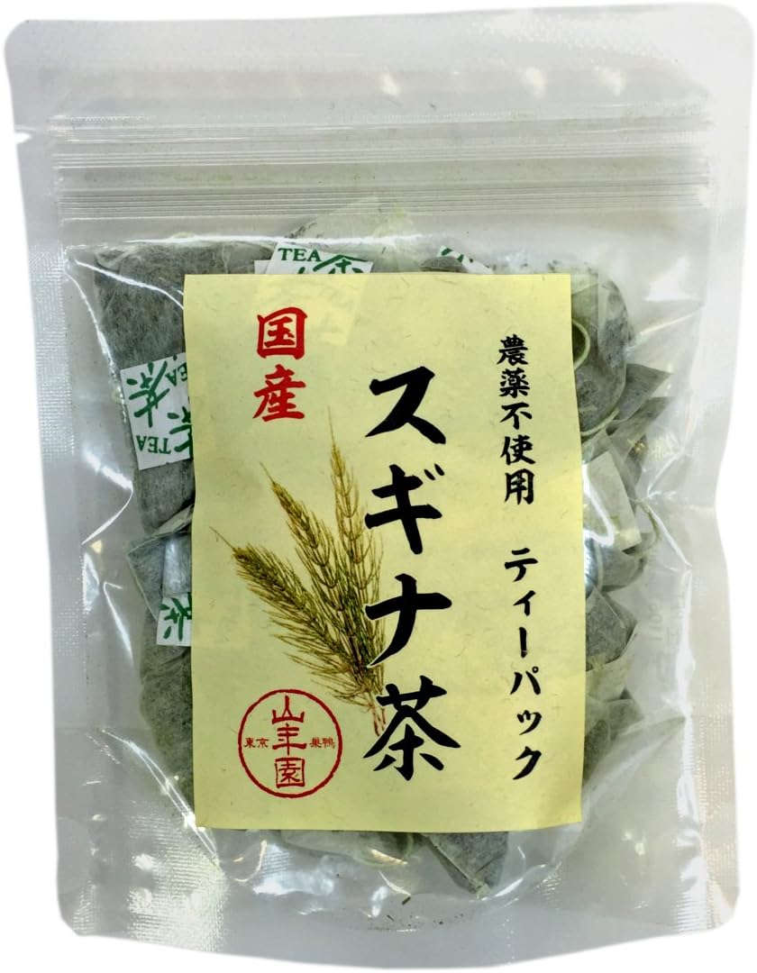 [100% Made in Japan] Horsetail Tea Pack, 0.06 oz (1.5 g) x 20 Packs x 2 Bags Set, No Pesticides, Caffeinated Sugamo Tea House Made in Miyazaki Prefecture, Sannenen