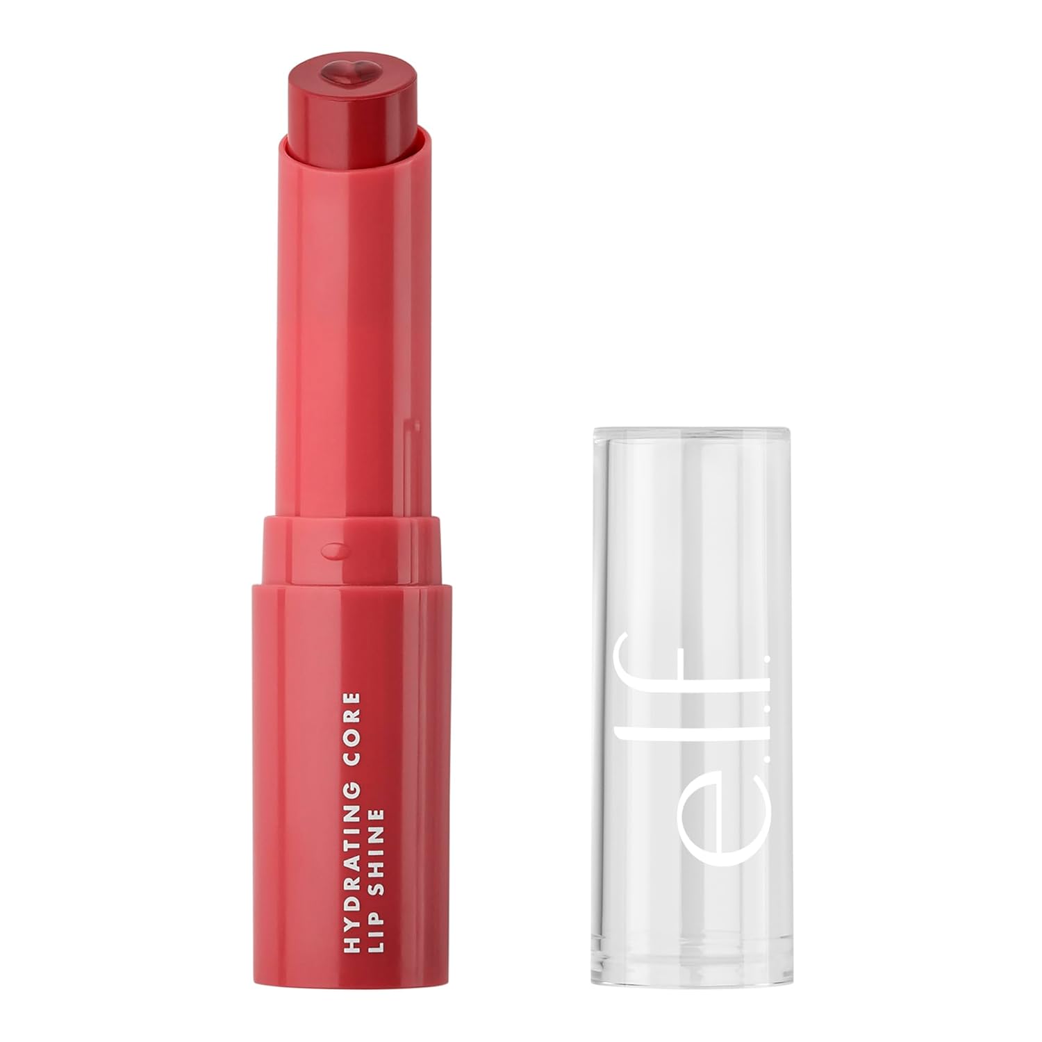e.l.f. Hydrating Core Lip Shine with Shea Butter & Vitamin E, Tinted Lip Balm for A Smooth, Glossy Finish & Long-Lasting Moisture, Ecstatic Deep Berry