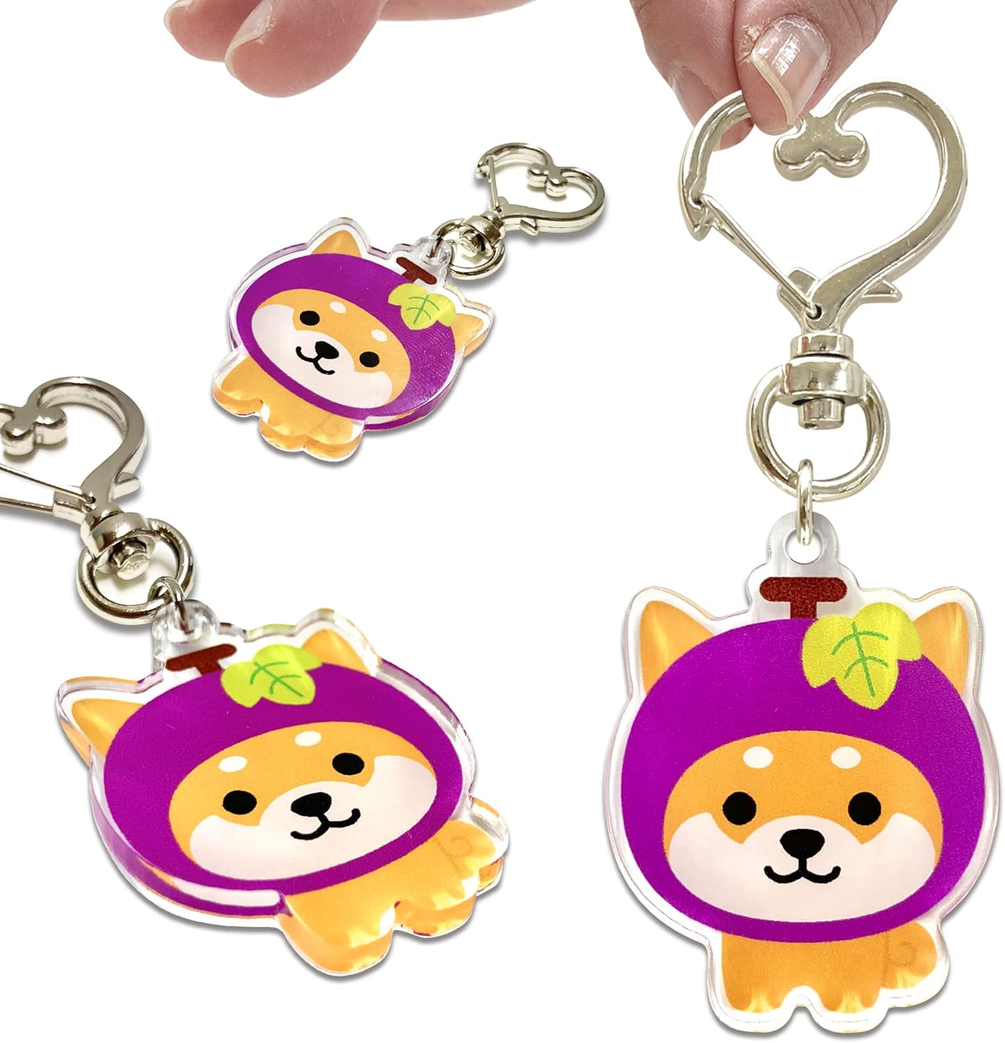 LamPlanning Traveling Mameshiba Acrylic Keychain Charm Shiba Inu Mameshiba Cute Character Mascot Healing Made in Japan