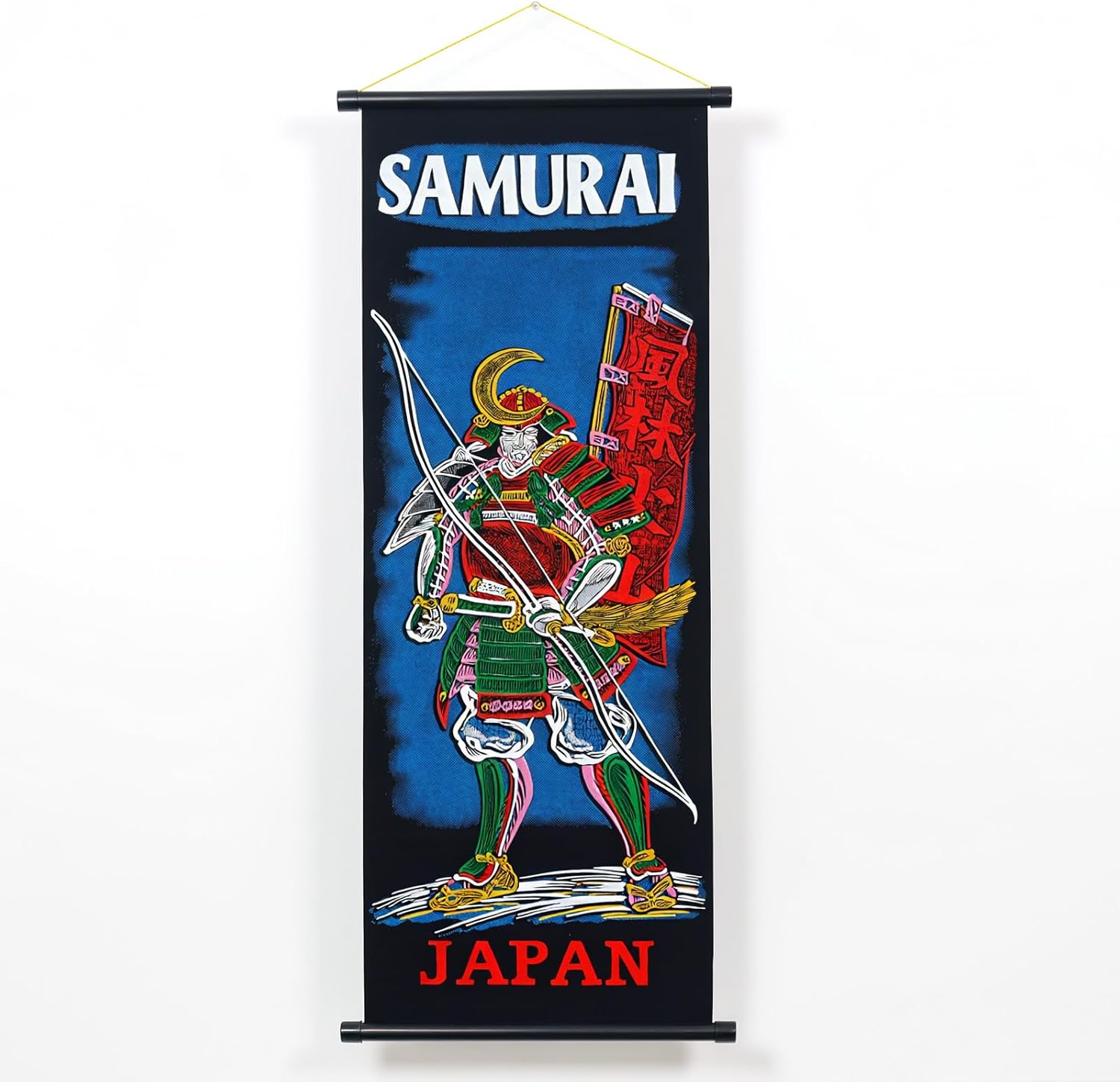 Japanese Souvenir Wall Scroll Tokyo Bean (Height 16.1 x Width 7.1 inches (41 x 18 cm), Made in Japan, Pennant Material, Lightweight and Compact