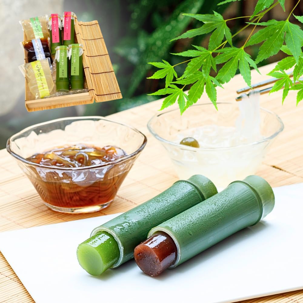[Fresh and Elegant Taste] Kyoatsuki Sasamizu Water Yokan, Pack of 10 (Ogura x 5, Matcha x 5) | 個包装,水羊羹,和菓子,京都,ギフト,和菓子,お中元,お取り寄せ,ギフト,京都土産,贈答品,個包装,お中元,帰省みやげ