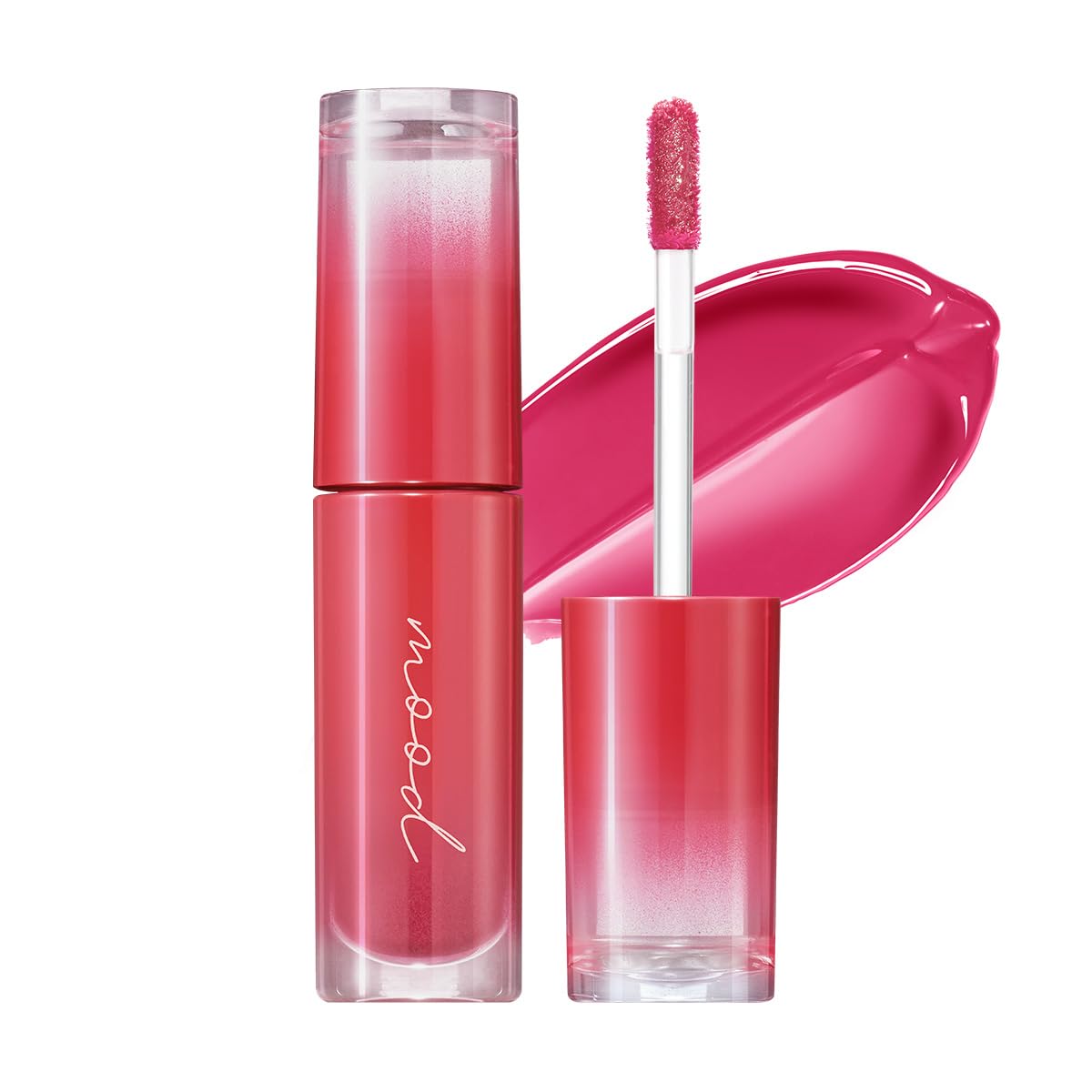 Peripera Ink Mood Glowy Tint | Tinte labial que realza los labios, naturalmente hidratante, ligero, que realza el brillo, duradero, cómodo, no pegajoso, sin película blanca (003 ROSE IN MIND)