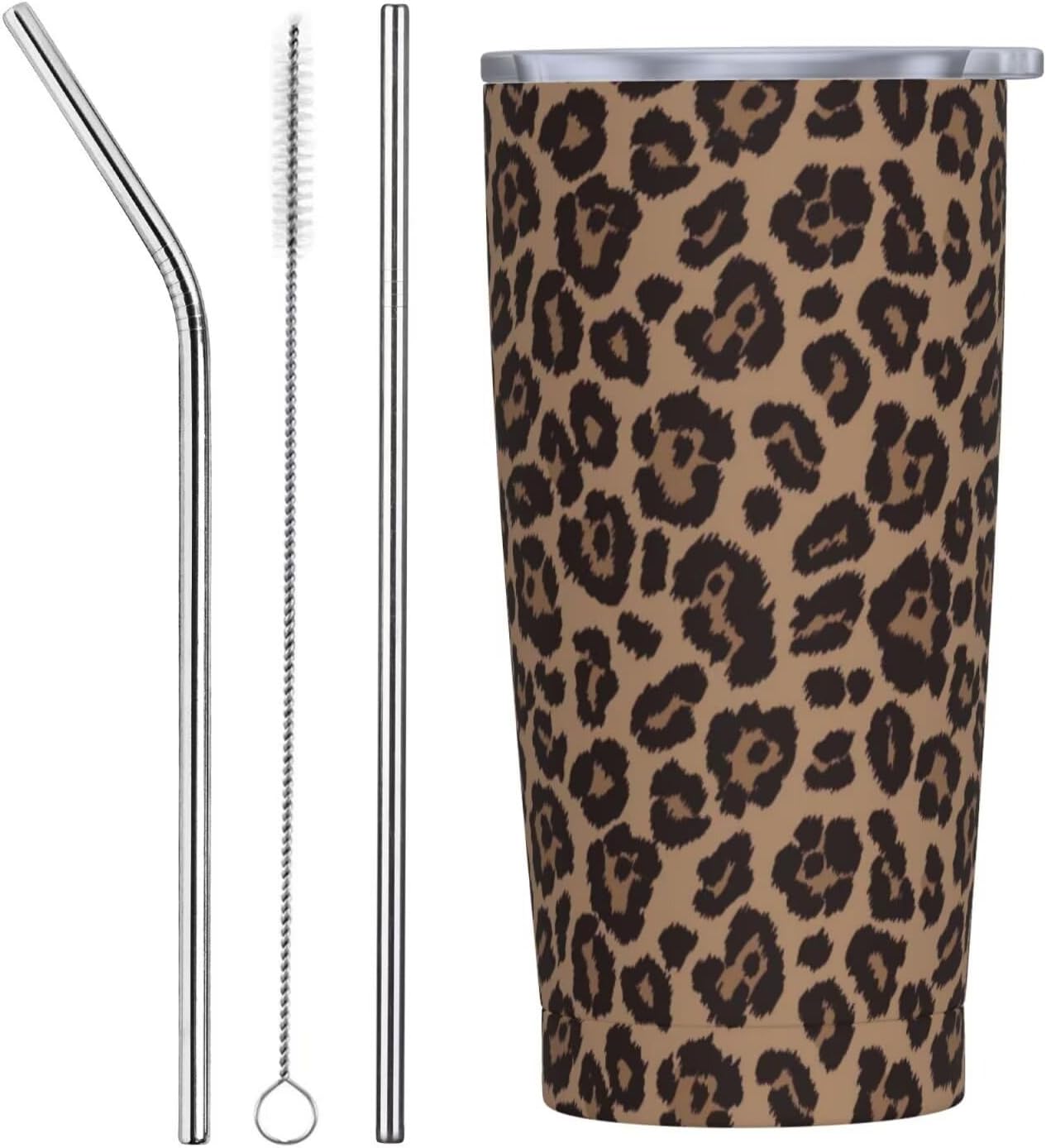 Vaso aislado de acero inoxidable de 20 onzas con tapa y pajilla, diseño vintage de mariposas florales, acuarela, taza de café, té, vino, botella de agua para mujeres y hombres