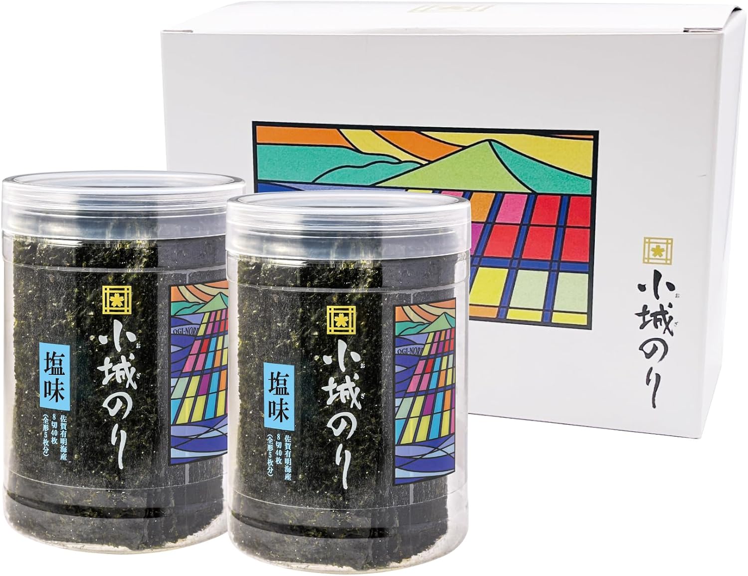 Ogi Nori Salted Nori 8-cut 40 sheets in container, Seasoned nori, Domestic, Premium, Rice balls, Gourmet delivery, Gift, Present, For gifts, Mother's Day, Father's Day, Mid-year gift, Gift, Inner