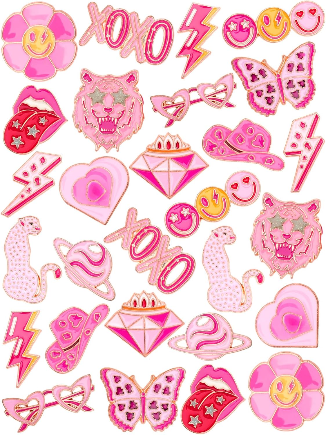 JUNEBRUSHS 28 pines esmaltados de animales, bonitos broches de animales del bosque, elefante, panda, tigre, jirafa, para decoración de fiestas, intercambio, regalo, mochilas, ropa, bolsas, sombreros y accesorios