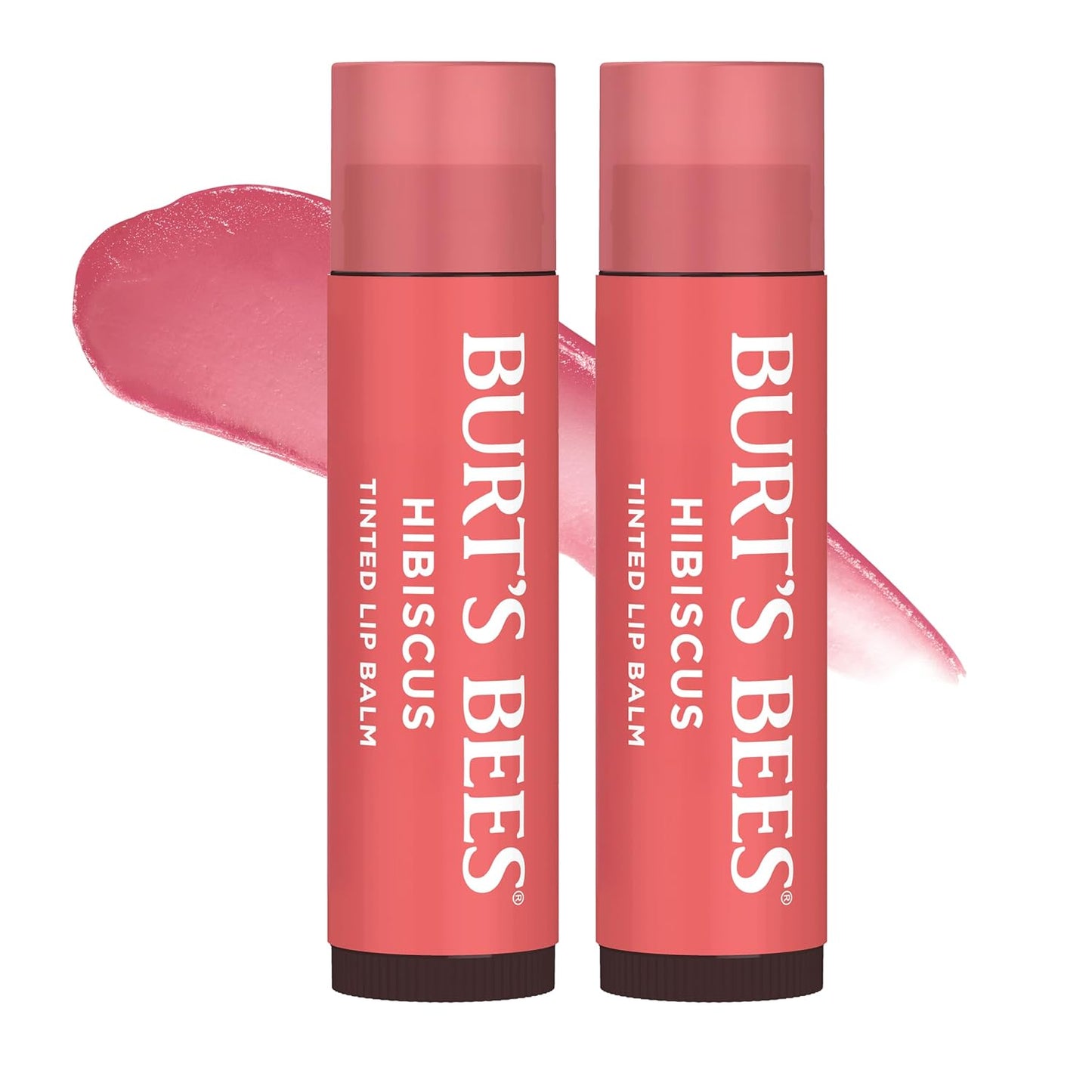 Burt's Bees - Bálsamo labial para rellenar los calcetines, fórmula de bálsamo tintado 2 en 1 de larga duración, infusión de color con manteca de karité hidratante, rosa pétalo (paquete de 2)