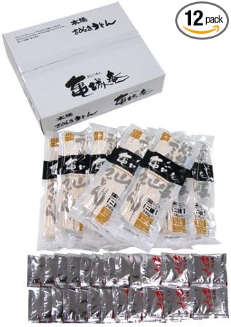 Kamejo-an Sanuki Udon Sanuki Noodles, Semi-Life Araki Udon Noodles, 8.5 oz (240 g) x 12 Bags, Value Set for 24 Servings