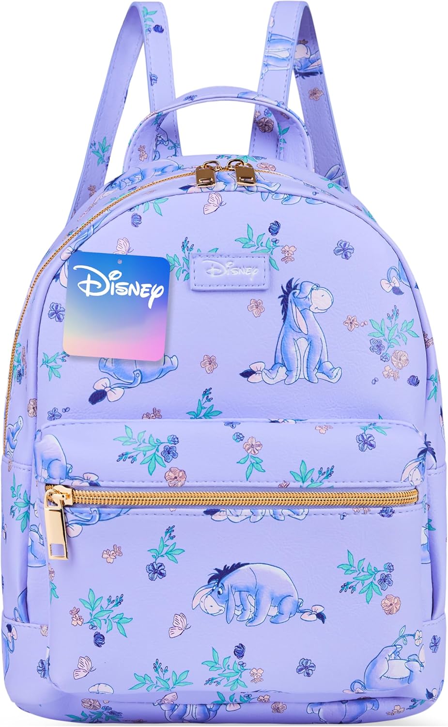 Disney Eeyore Stitch Women's Teenager and Girl Small Travel Bag Daytime Shopping Fashion PU Leather Backpack Gift for Her