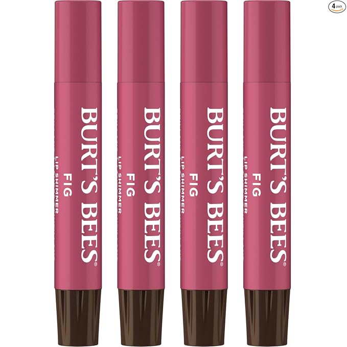 Burt's Bees Shimmer - Juego de tintes labiales, regalos para el día de la madre, barra de bálsamo labial tintado, hidratante para hidratación durante todo el día con acabado pigmentado brillante de