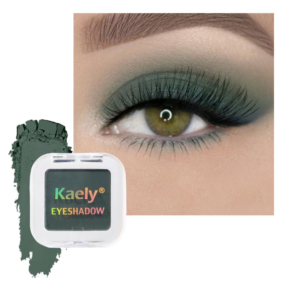 Kaely Maquillaje de sombra de ojos individual prensado, marrón nude claro mate altamente pigmentado, paleta de sombras de ojos monocromáticas altamente pigmentadas, mini sombra de ojos en polvo neutro impermeable, sombras para ojos, ligero mezclable, 13