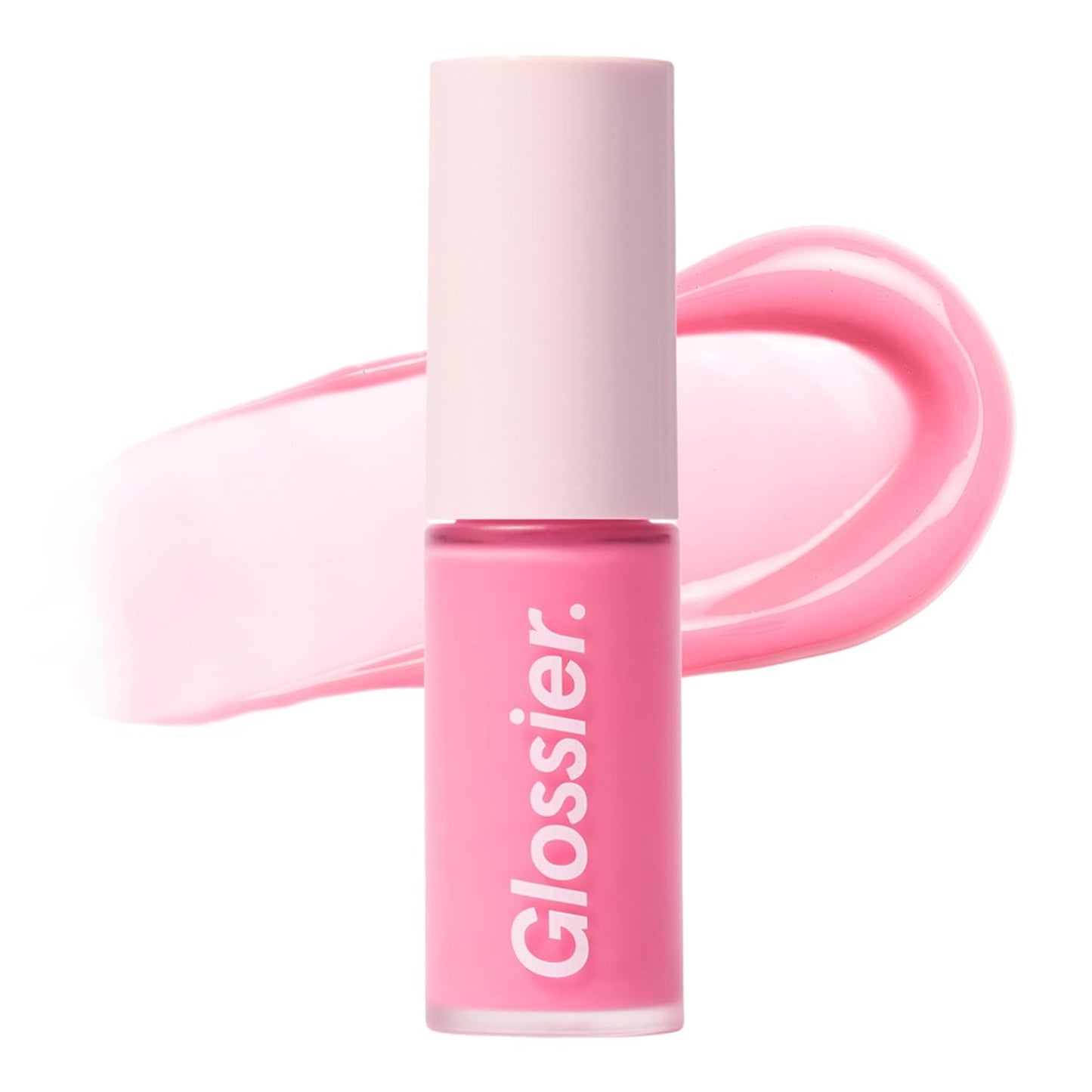 Glossier Lip Glaze - Hydrating Lip Oil Cream, Tinted High-Shine Finish + Apricot, Raspberry, Shea Butter & Menthol Cooling - Lightweight, Up to 12Hr Hydration - Icy, Clear Blue, 8 ml.