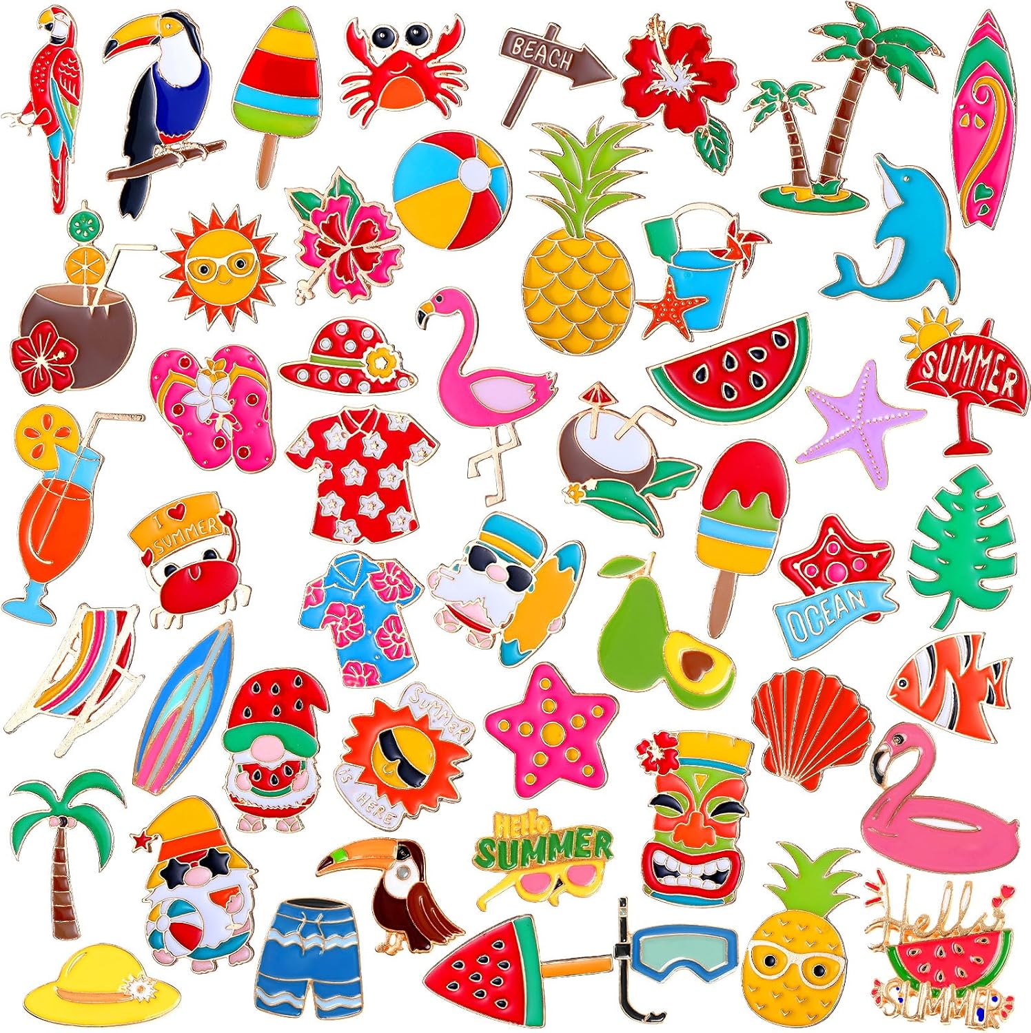 Ceenna 100 Pcs Enamel Pins Bulk Lapel Pins Brooches Decoration Gift for Backpack Clothes Women Mothers Teachers Nurse