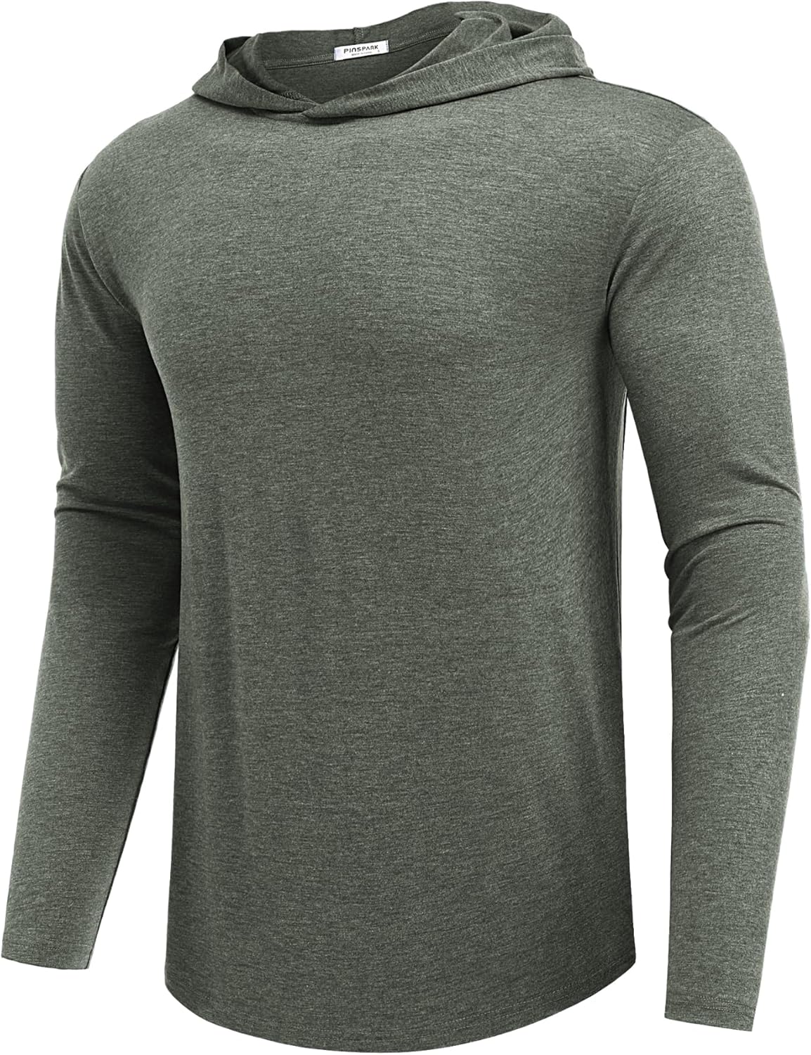 PINSPARK Sudaderas ligeras con capucha tipo pullover para hombres, manga larga, sudadera con capucha para golf, gimnasio, entrenamiento, sudadera atlética