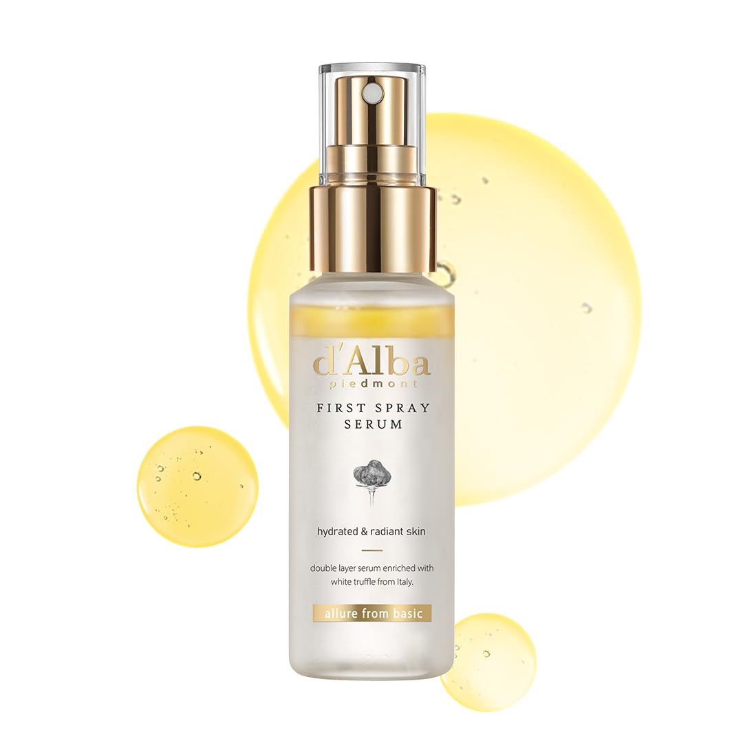 d'alba Piedmont - Suero en aerosol de trufa blanca italiana, cuidado de la piel vegano, hidratante facial ligero, suero brillante para piel radiante, no comedogénico, todo en uno, cuidado de la piel coreano (3.38 onzas líquidas)
