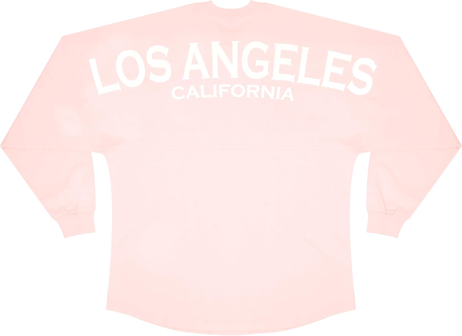 Spirit Jersey Camiseta clásica de Los Ángeles, California, de gran tamaño, unisex, de manga larga, preencogida, 100% algodón