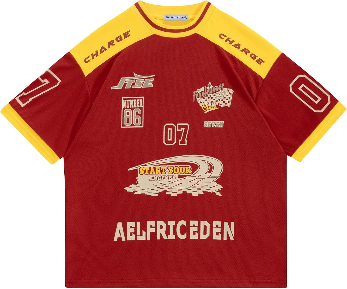 Aelfric Eden - Camisetas vintage de los años 90 de gran tamaño unisex con estampado gráfico, jersey informal, ropa de calle, top de verano