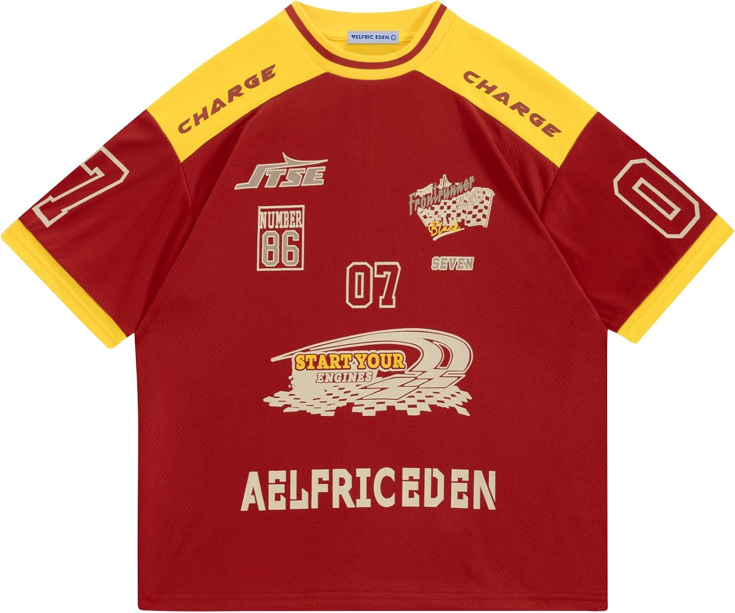 Aelfric Eden - Camisetas vintage de los años 90 de gran tamaño unisex con estampado gráfico, jersey informal, ropa de calle, top de verano