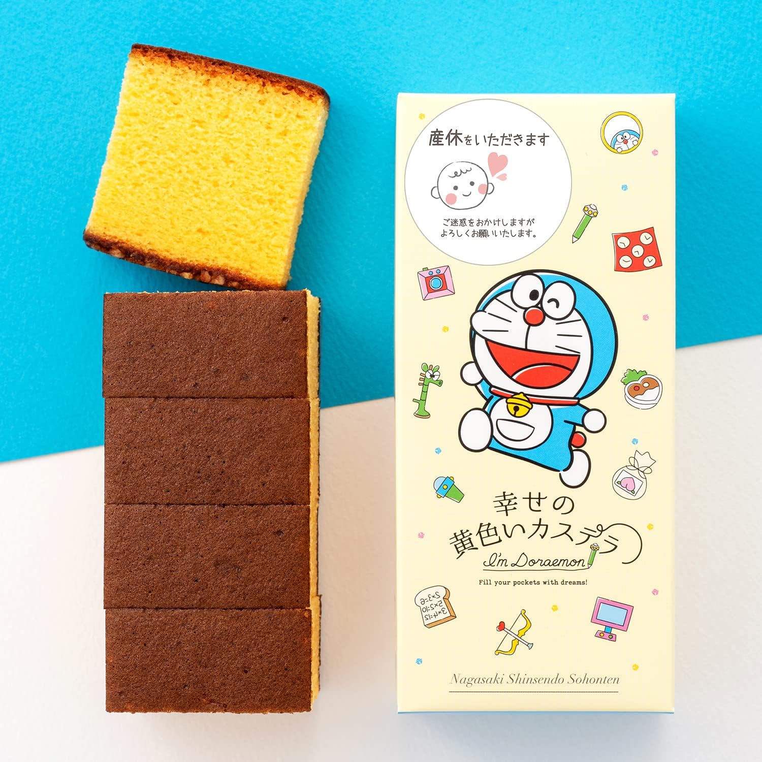 Nagasaki Shinsendo, Retirement, Loved by Doraemon, 5 Pieces x 10 Pieces, Includes Carrying Bag, Seal T340x10