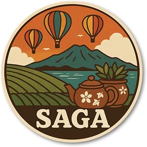 Kyushu and Okinawa Local Sticker Set, 8 Different Prefecture Designs, Includes Sakurajima, Gayen Yamakasa, Hot Springs, Balloons, Mango, and Castela, Perfect for Travel, Tourism