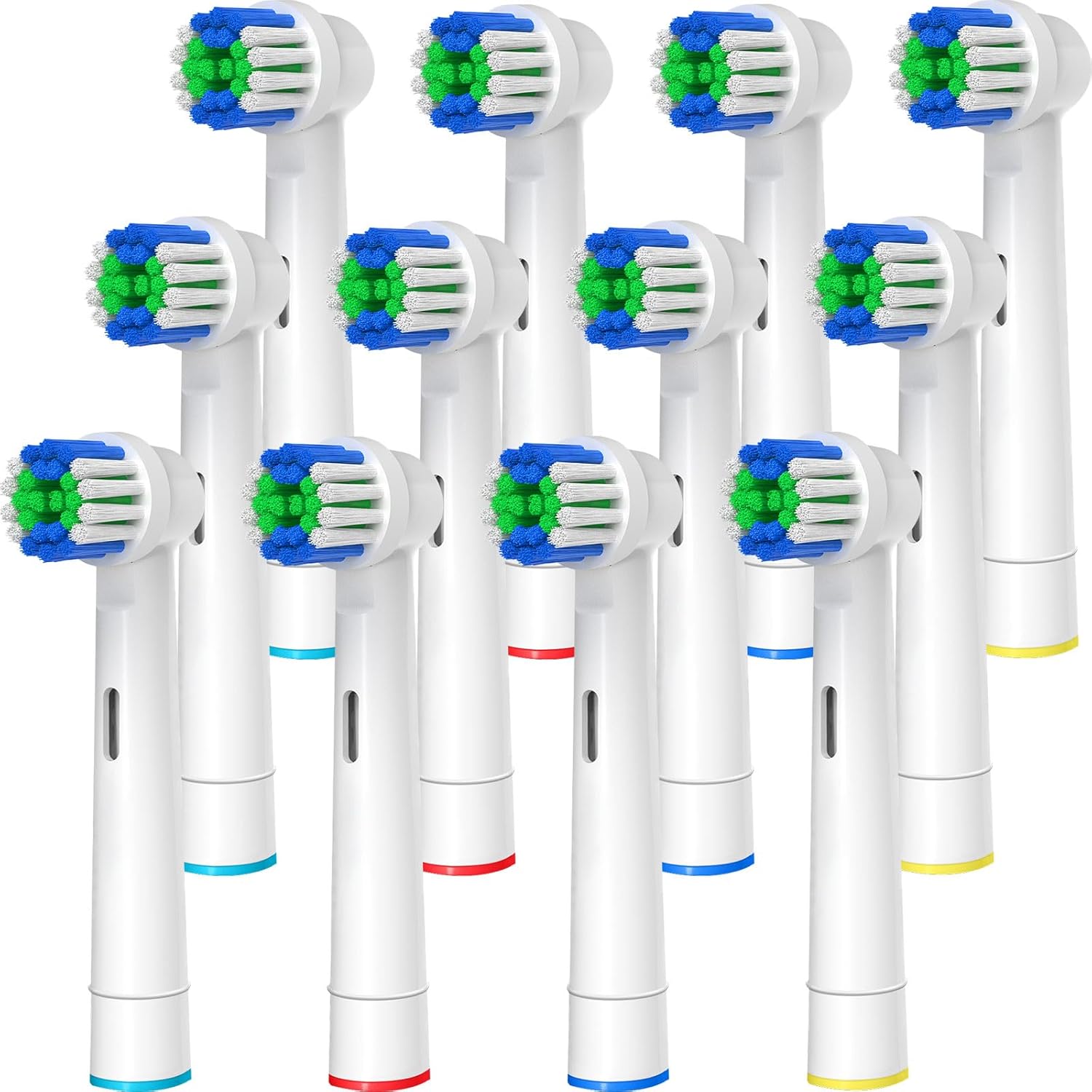 Cabezales de repuesto compatibles con Oral B Braun, 12 piezas cabezales de cepillo de dientes eléctricos profesionales compatibles con cabezales de repuesto Oral B Recambio 7000/Pro 1000/9600/500/3000